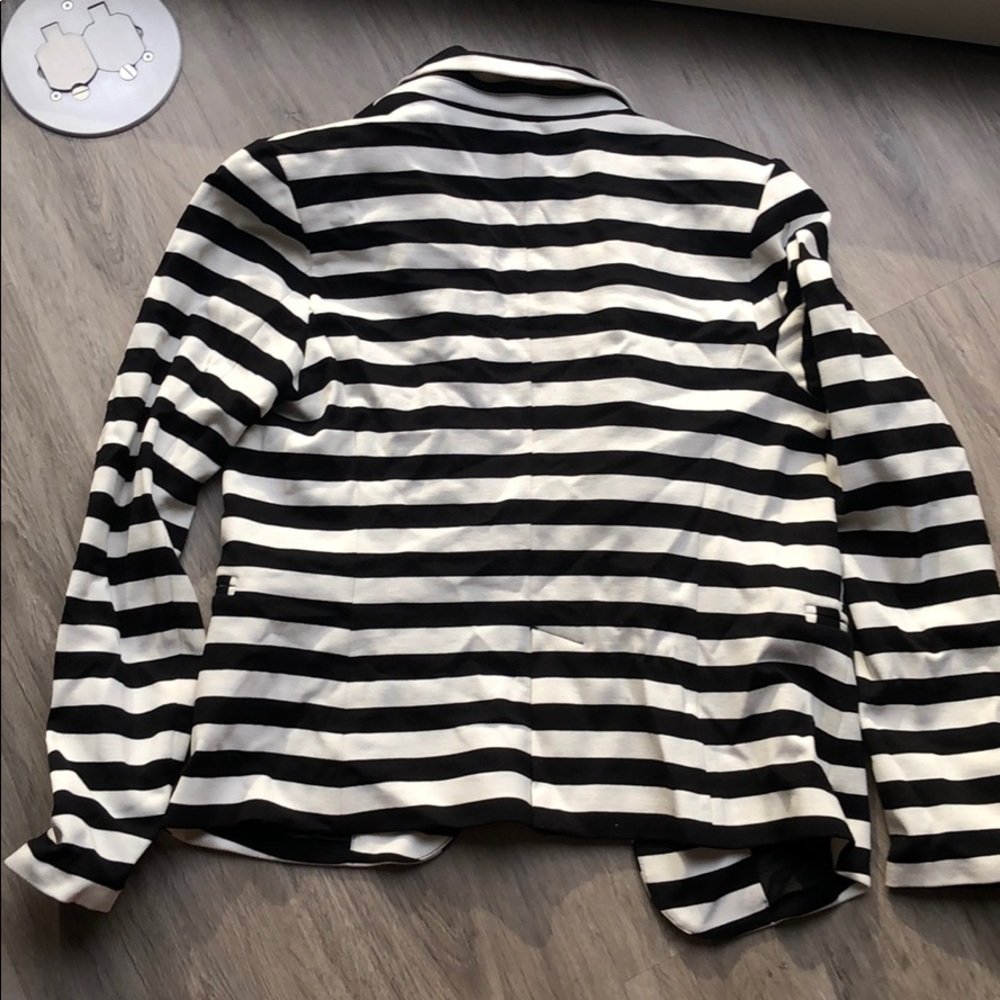 NWOT Black and white striped blazer jacket - Picture 4 of 4